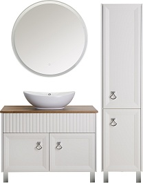 ASB-Woodline Тумба с раковиной Риола 100 белая – фотография-7